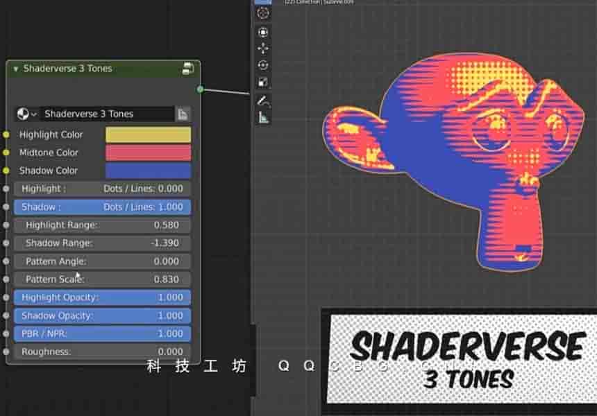 Blender预设 二维卡通动漫材质着色器资产 Komikaze v2.1.5