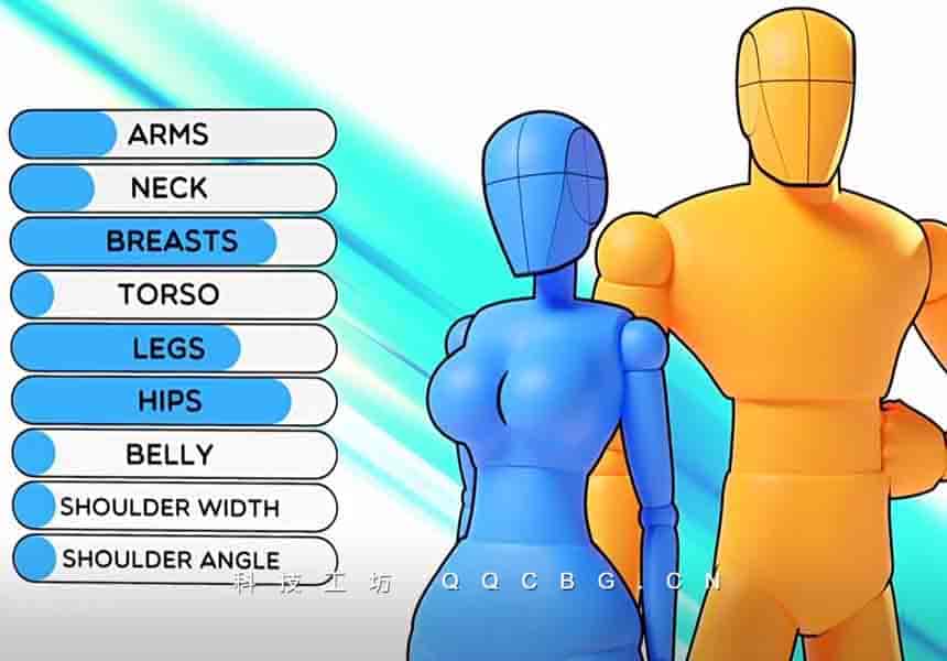 人体三维模型创建生成工具 Adjustable Mannequin v1.3