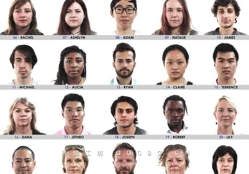 三十位真人每位二十四种面部表现参考 240